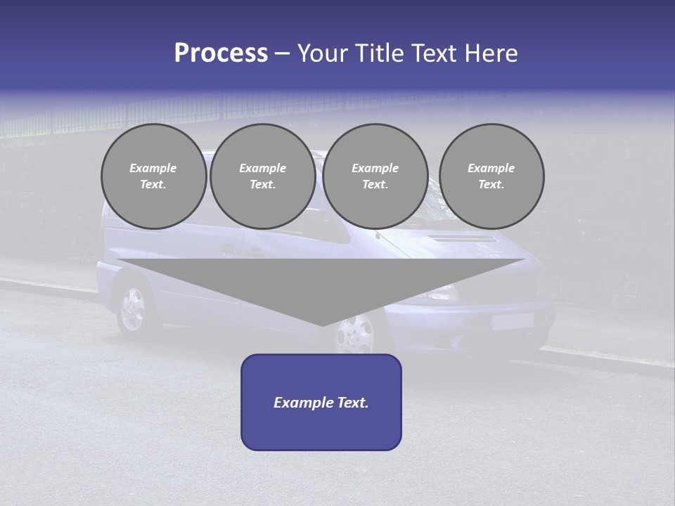 Lilac Up Market Minivan PowerPoint Template