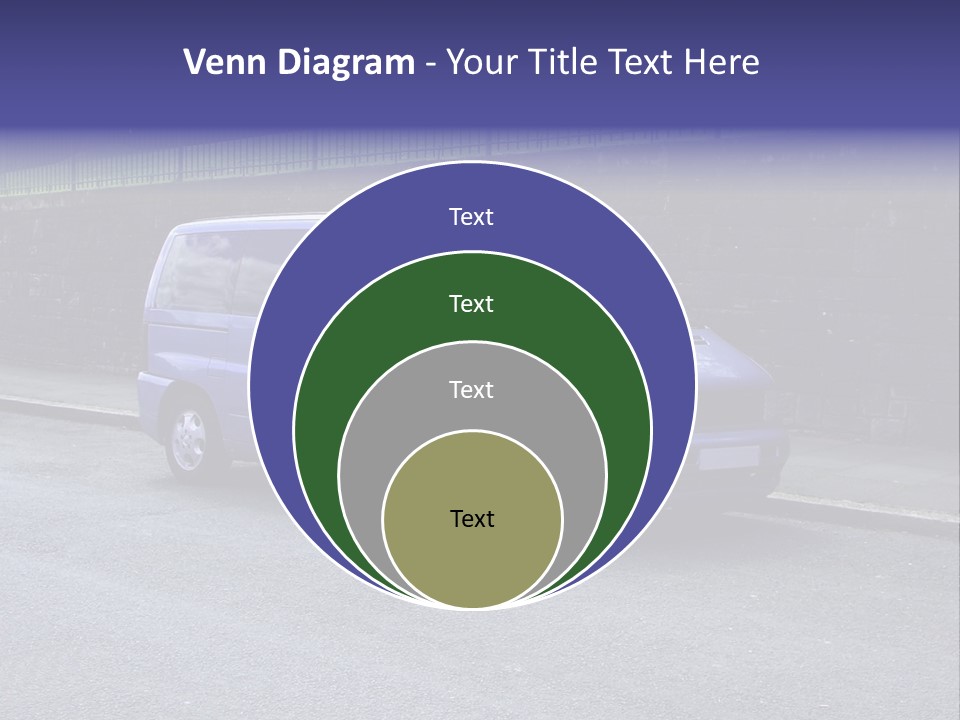 Lilac Up Market Minivan PowerPoint Template