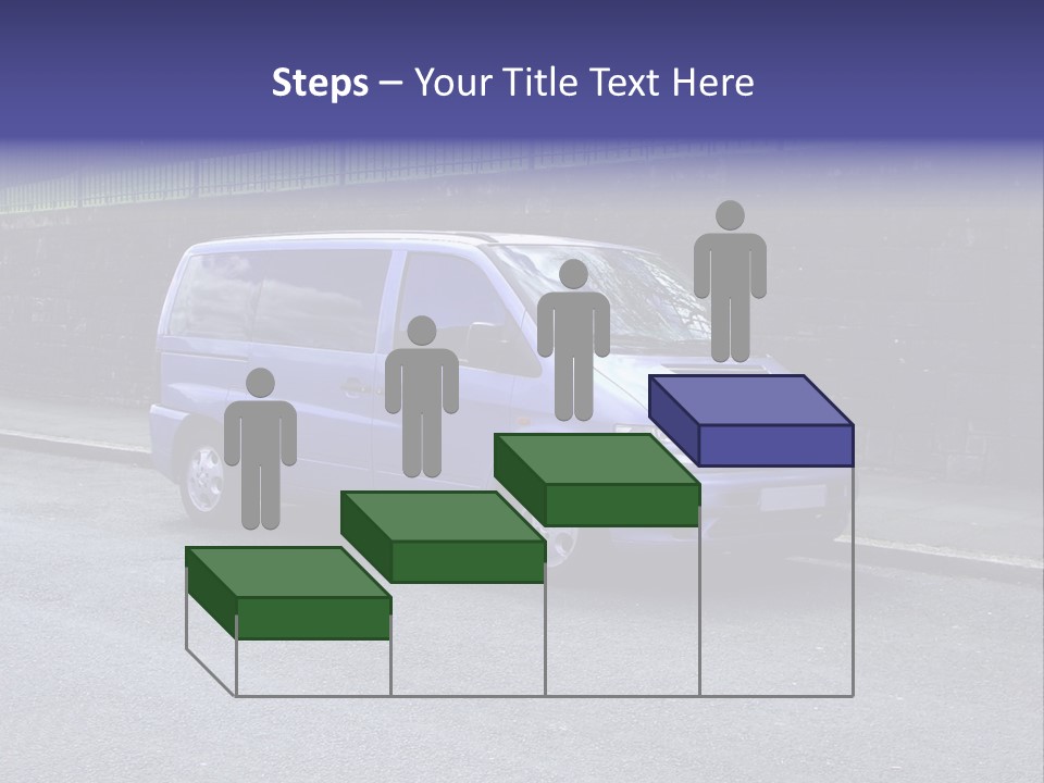 Lilac Up Market Minivan PowerPoint Template