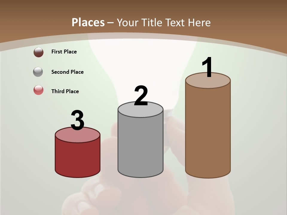 Glowing Lightbulb In Hand PowerPoint Template