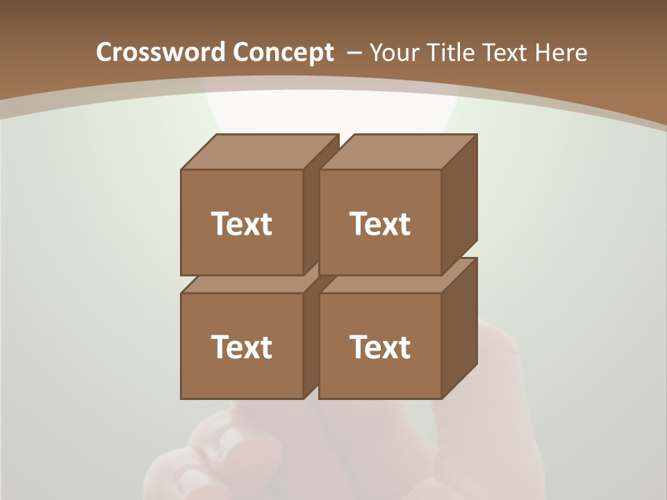 Glowing Lightbulb In Hand PowerPoint Template