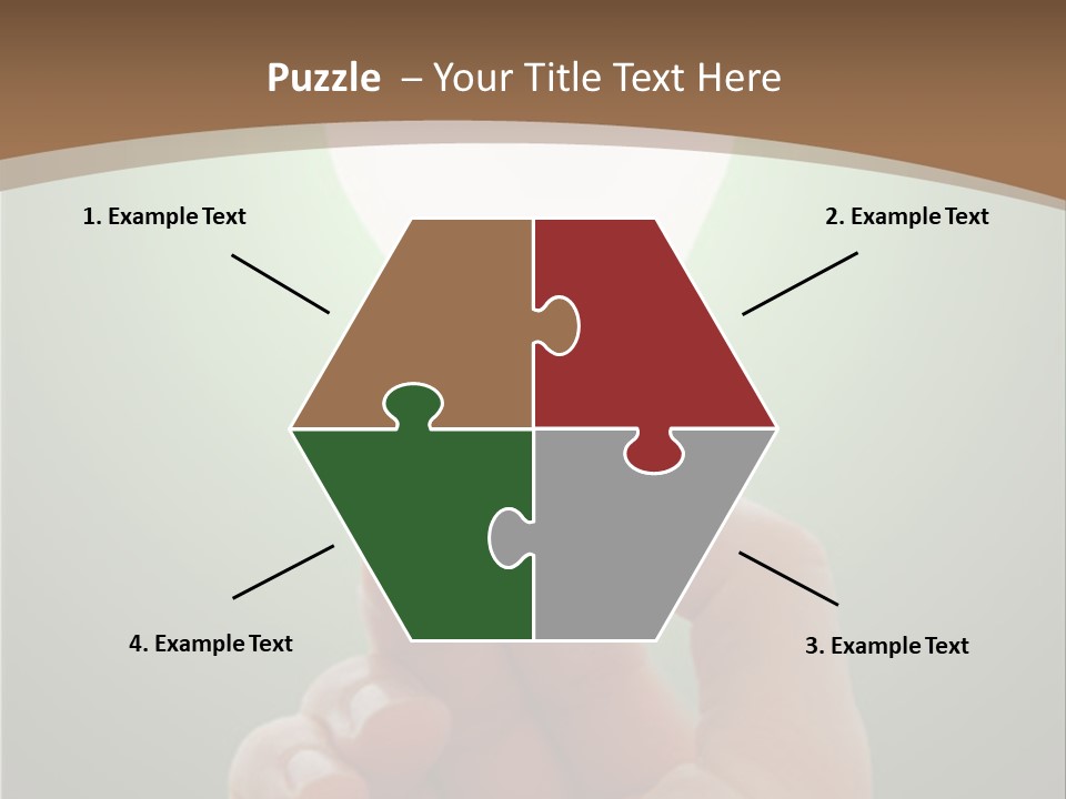 Glowing Lightbulb In Hand PowerPoint Template