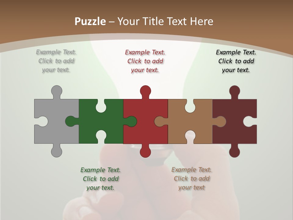 Glowing Lightbulb In Hand PowerPoint Template