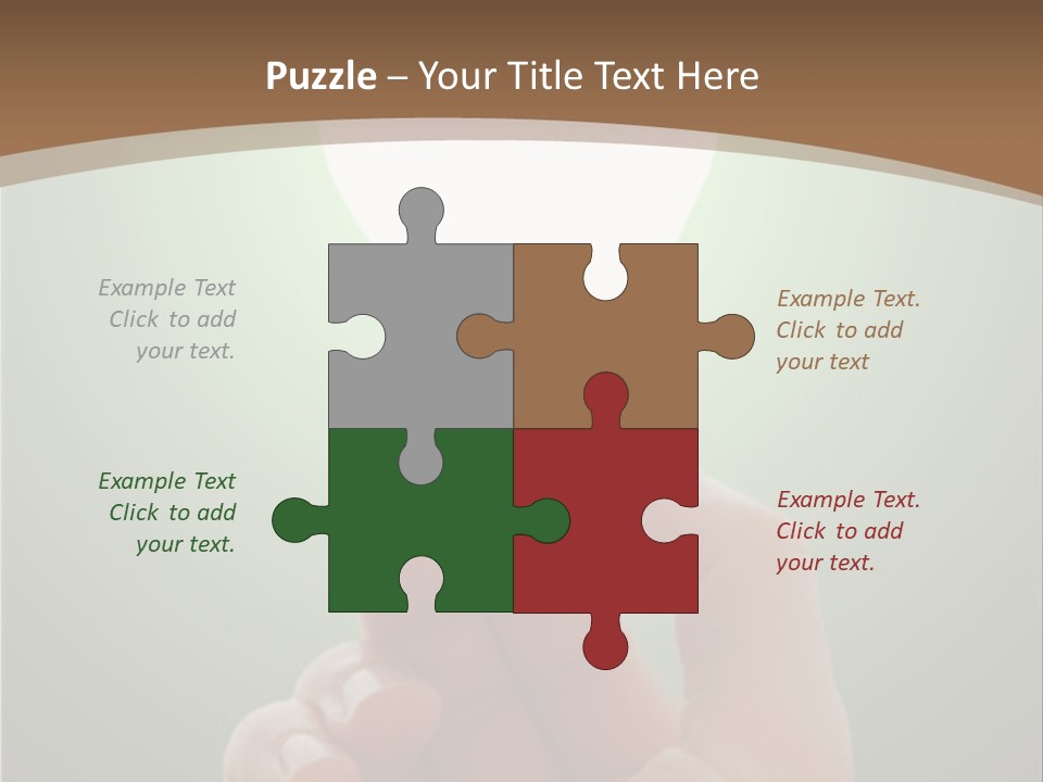 Glowing Lightbulb In Hand PowerPoint Template