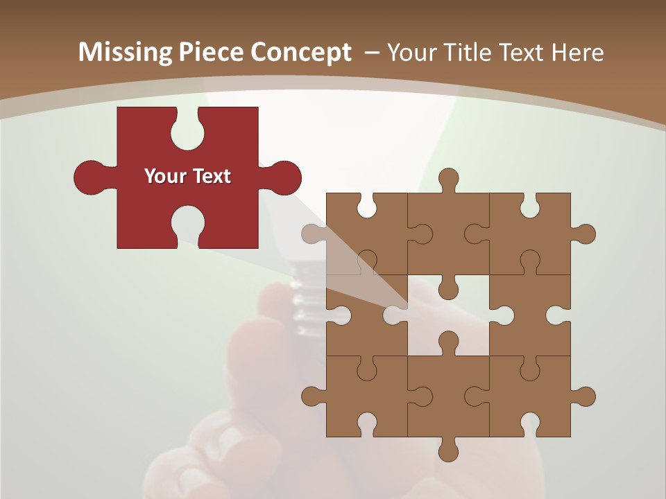 Glowing Lightbulb In Hand PowerPoint Template