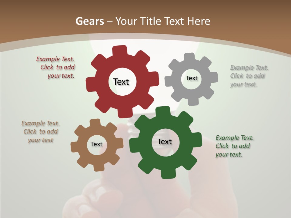 Glowing Lightbulb In Hand PowerPoint Template