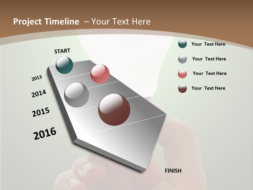Glowing Lightbulb In Hand PowerPoint Template