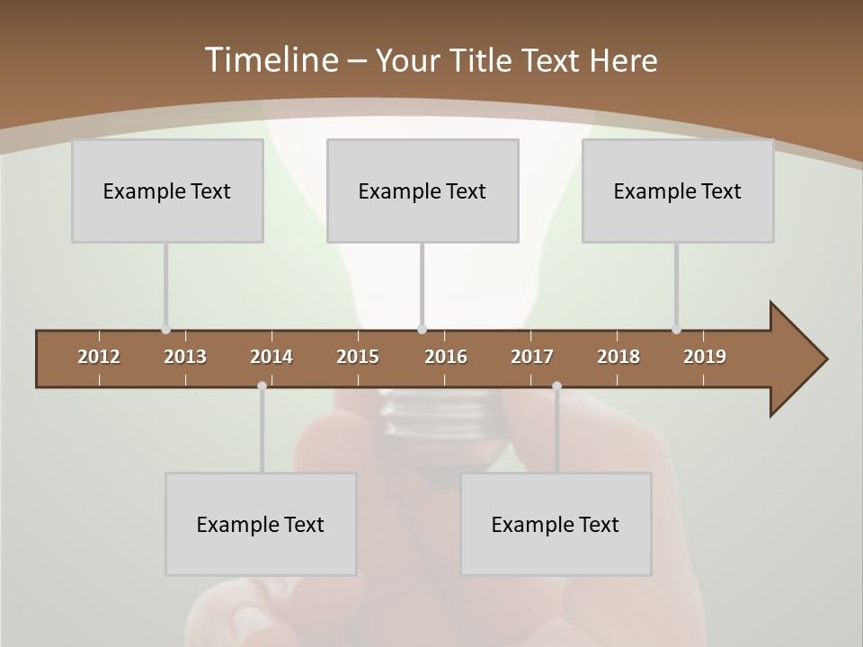 Glowing Lightbulb In Hand PowerPoint Template