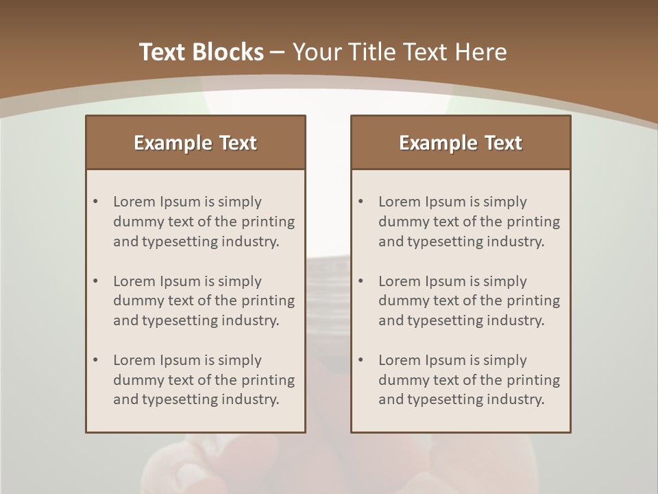 Glowing Lightbulb In Hand PowerPoint Template