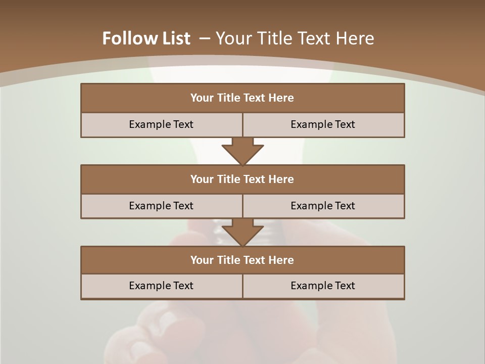 Glowing Lightbulb In Hand PowerPoint Template