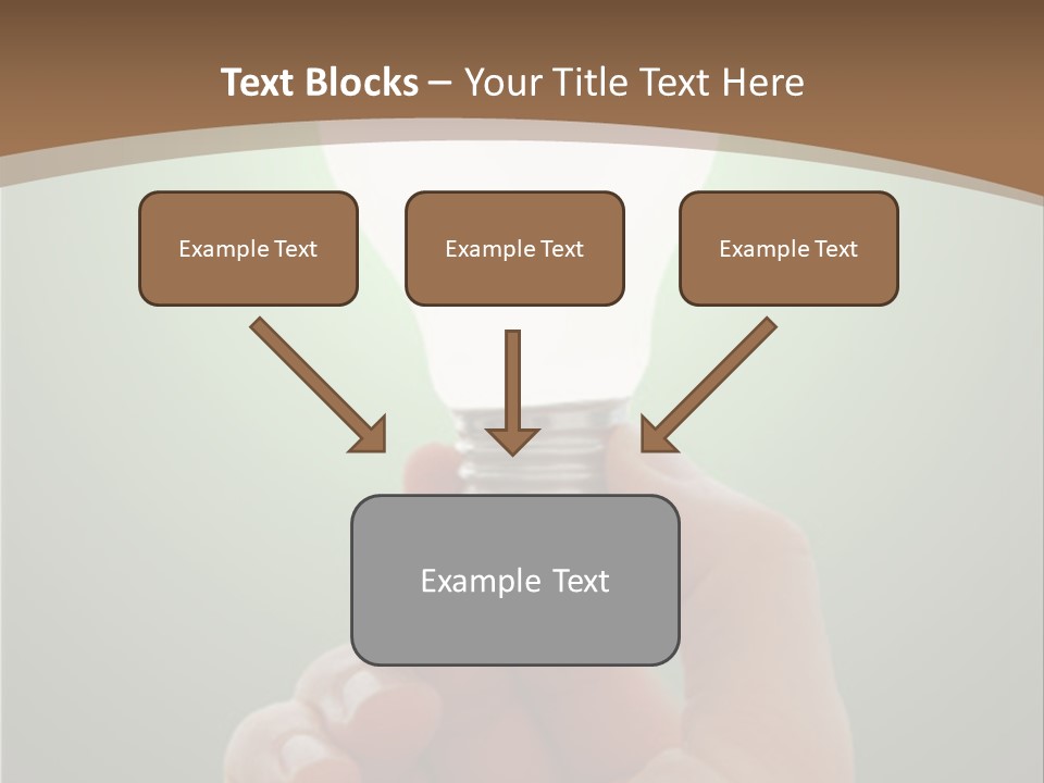Glowing Lightbulb In Hand PowerPoint Template