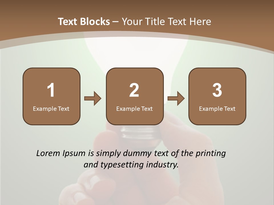 Glowing Lightbulb In Hand PowerPoint Template