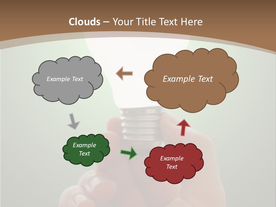 Glowing Lightbulb In Hand PowerPoint Template