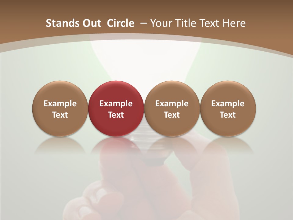 Glowing Lightbulb In Hand PowerPoint Template