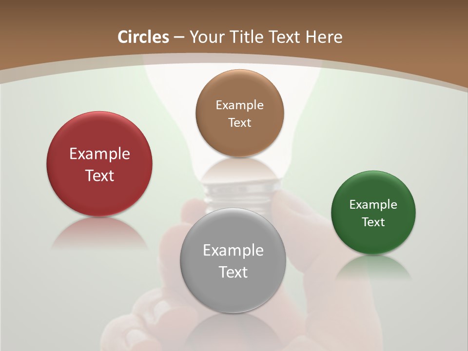 Glowing Lightbulb In Hand PowerPoint Template