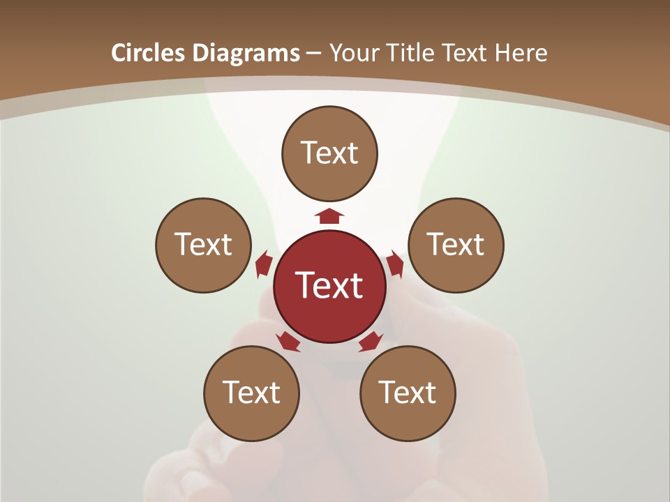 Glowing Lightbulb In Hand PowerPoint Template