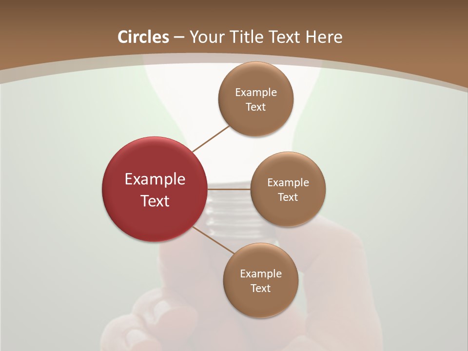 Glowing Lightbulb In Hand PowerPoint Template