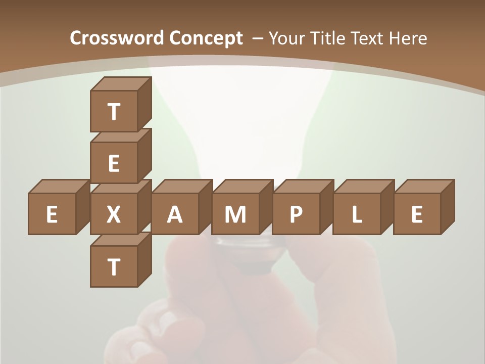 Glowing Lightbulb In Hand PowerPoint Template