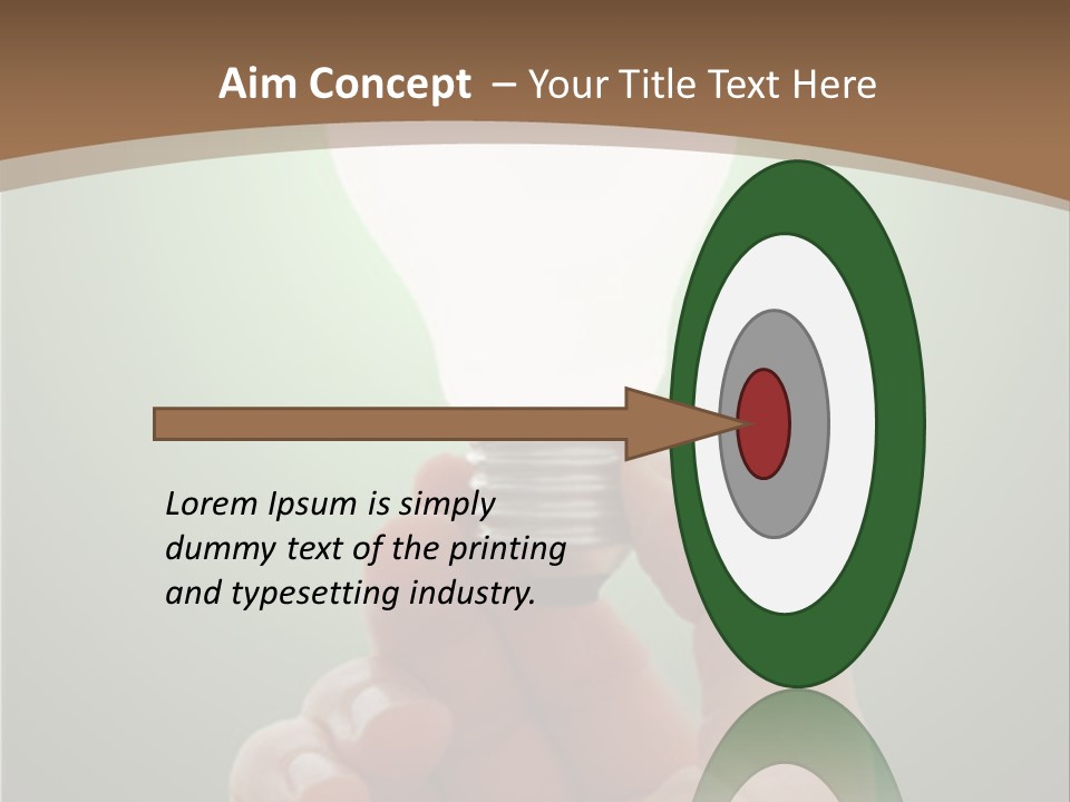 Glowing Lightbulb In Hand PowerPoint Template