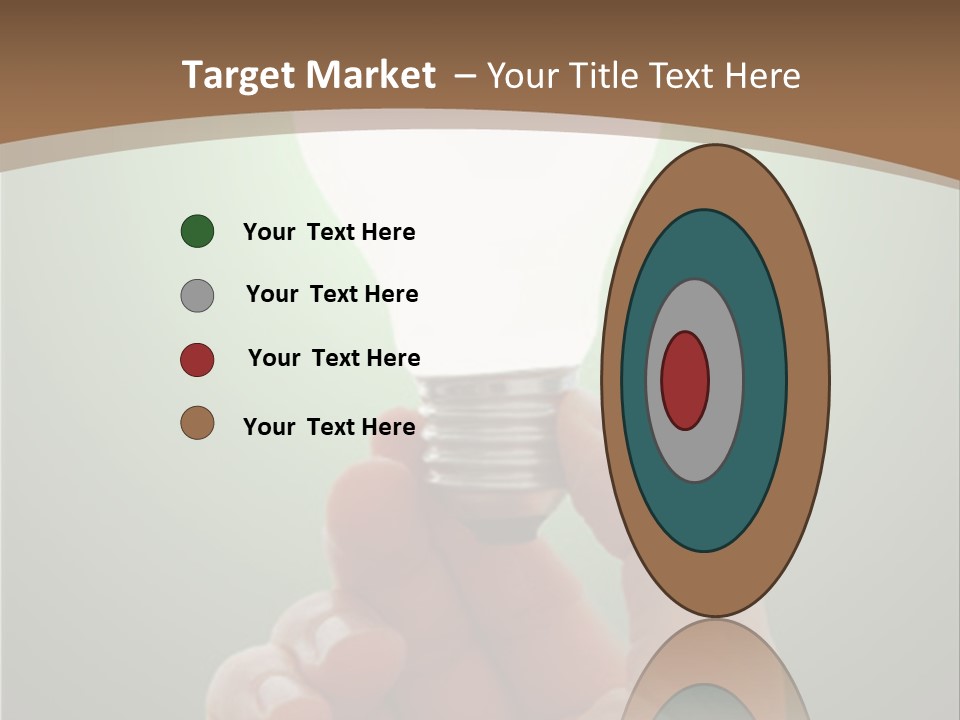 Glowing Lightbulb In Hand PowerPoint Template