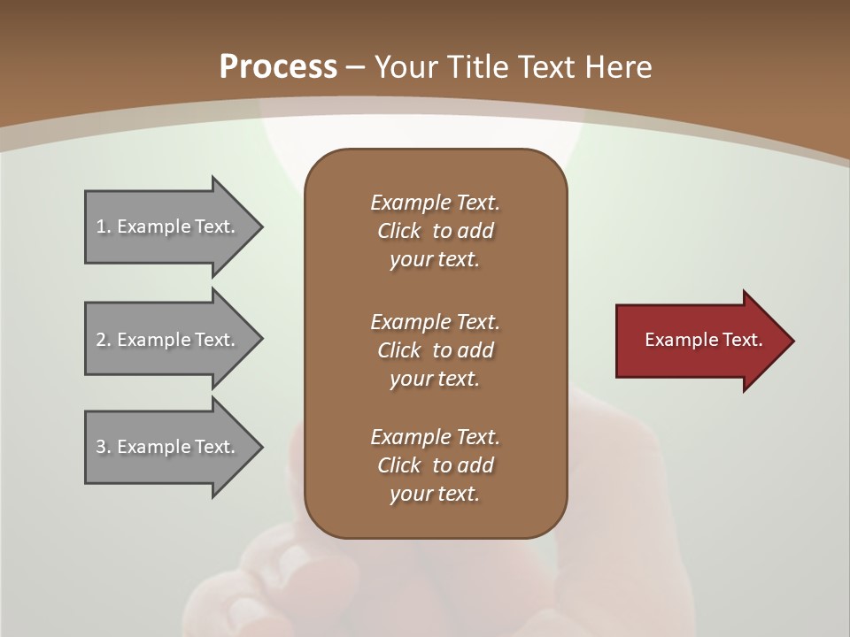 Glowing Lightbulb In Hand PowerPoint Template