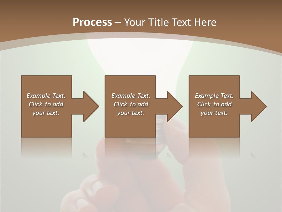 Glowing Lightbulb In Hand PowerPoint Template