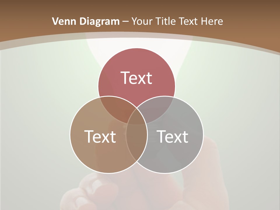 Glowing Lightbulb In Hand PowerPoint Template