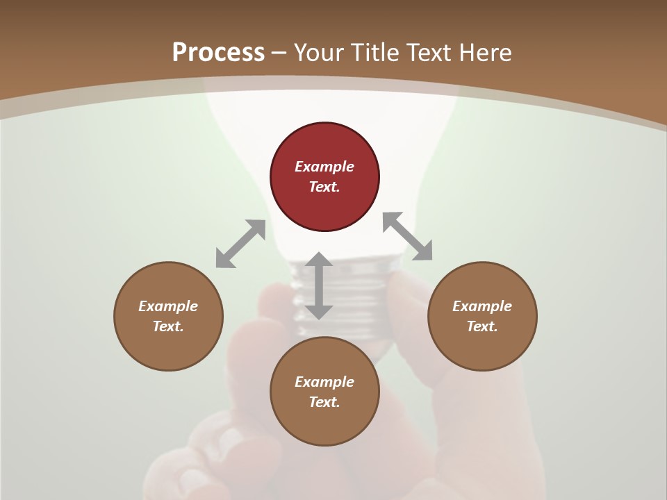 Glowing Lightbulb In Hand PowerPoint Template