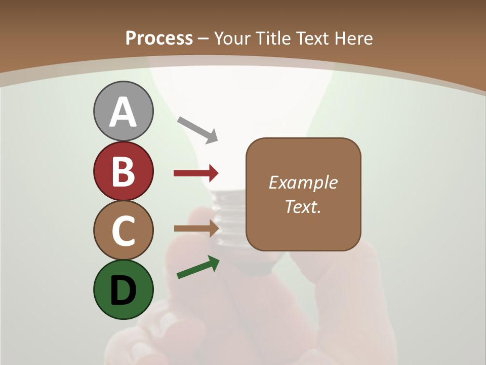 Glowing Lightbulb In Hand PowerPoint Template