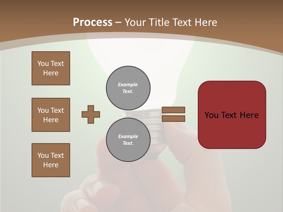 Glowing Lightbulb In Hand PowerPoint Template