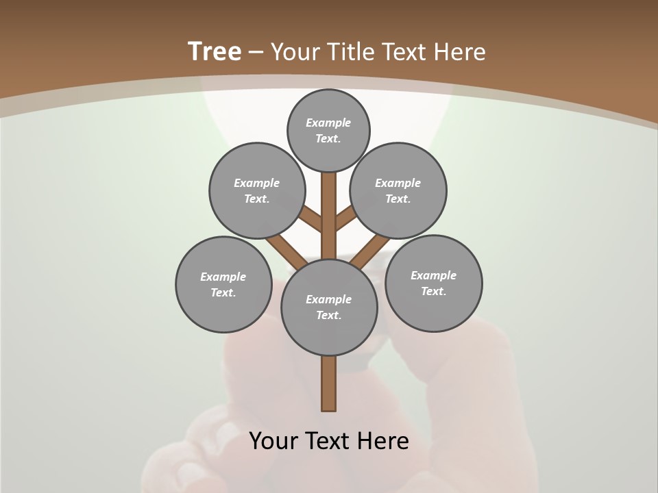 Glowing Lightbulb In Hand PowerPoint Template