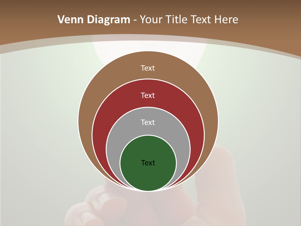 Glowing Lightbulb In Hand PowerPoint Template