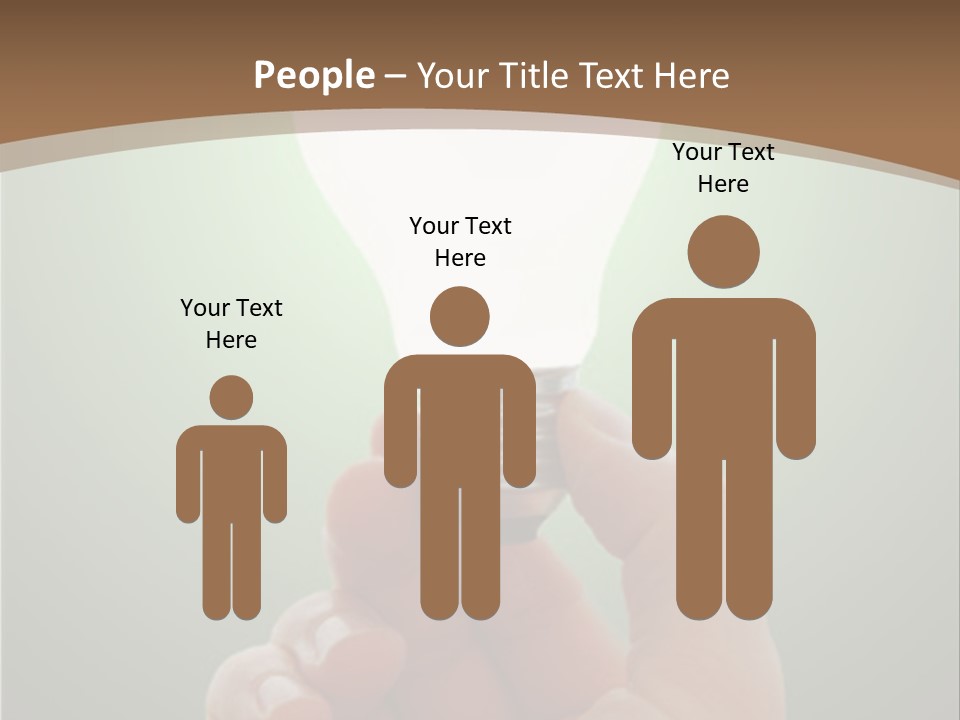 Glowing Lightbulb In Hand PowerPoint Template