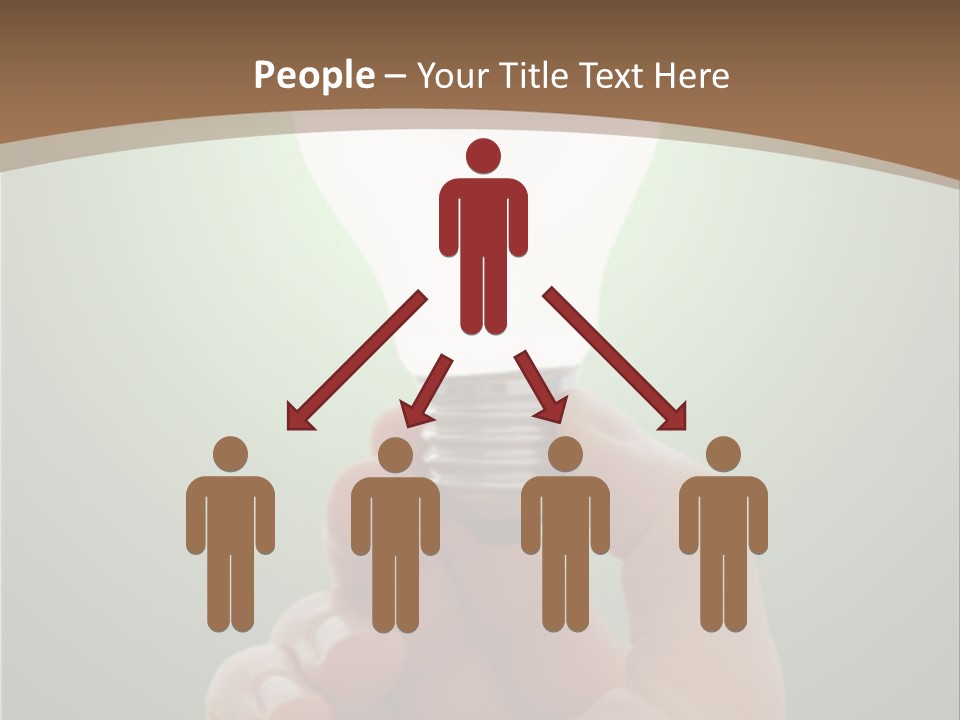 Glowing Lightbulb In Hand PowerPoint Template