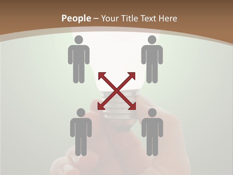 Glowing Lightbulb In Hand PowerPoint Template