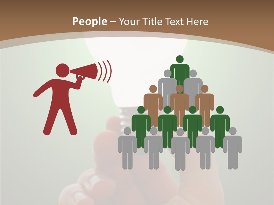 Glowing Lightbulb In Hand PowerPoint Template