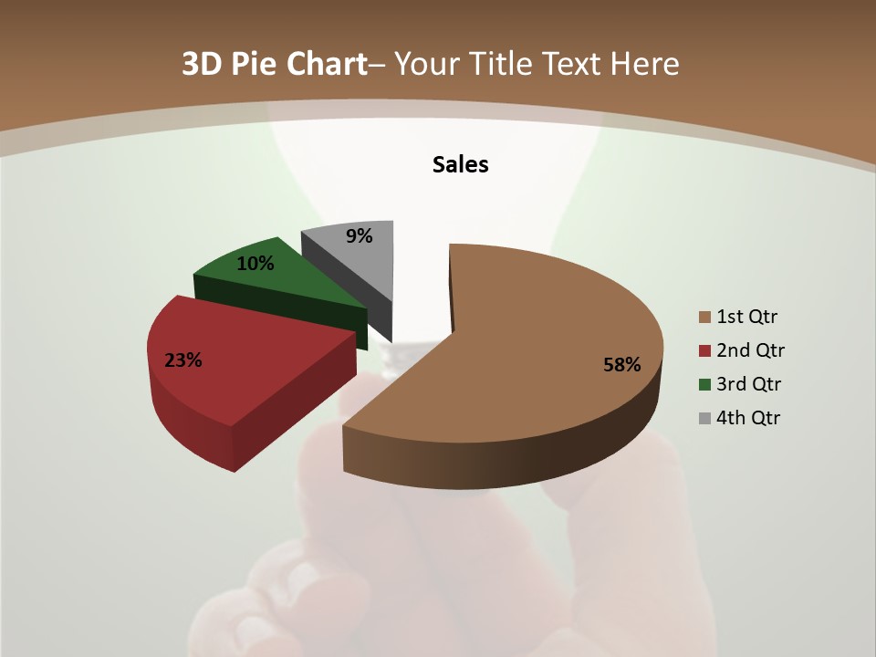 Glowing Lightbulb In Hand PowerPoint Template