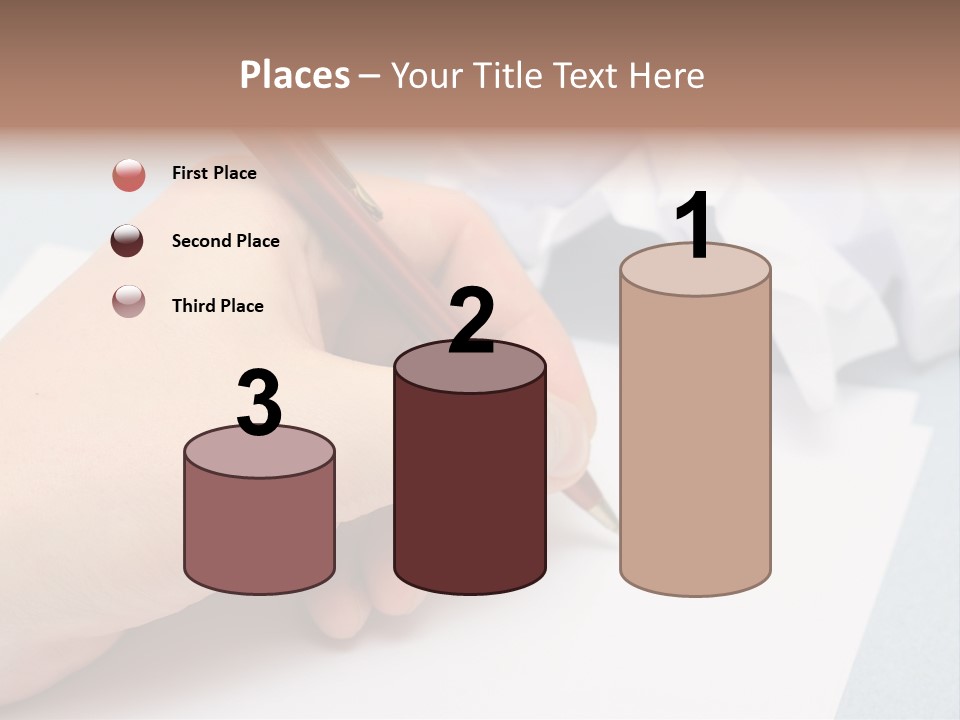 Writting On Empty Sheet Of Paper PowerPoint Template