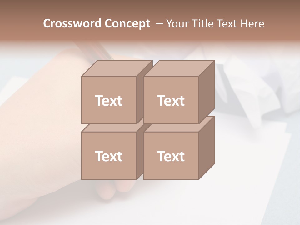 Writting On Empty Sheet Of Paper PowerPoint Template