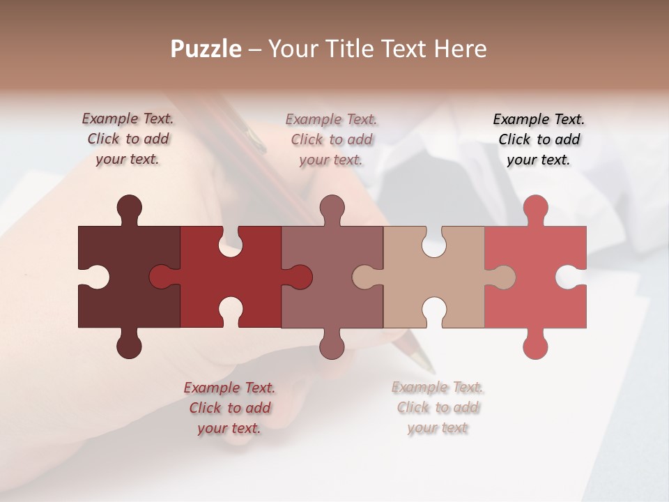 Writting On Empty Sheet Of Paper PowerPoint Template