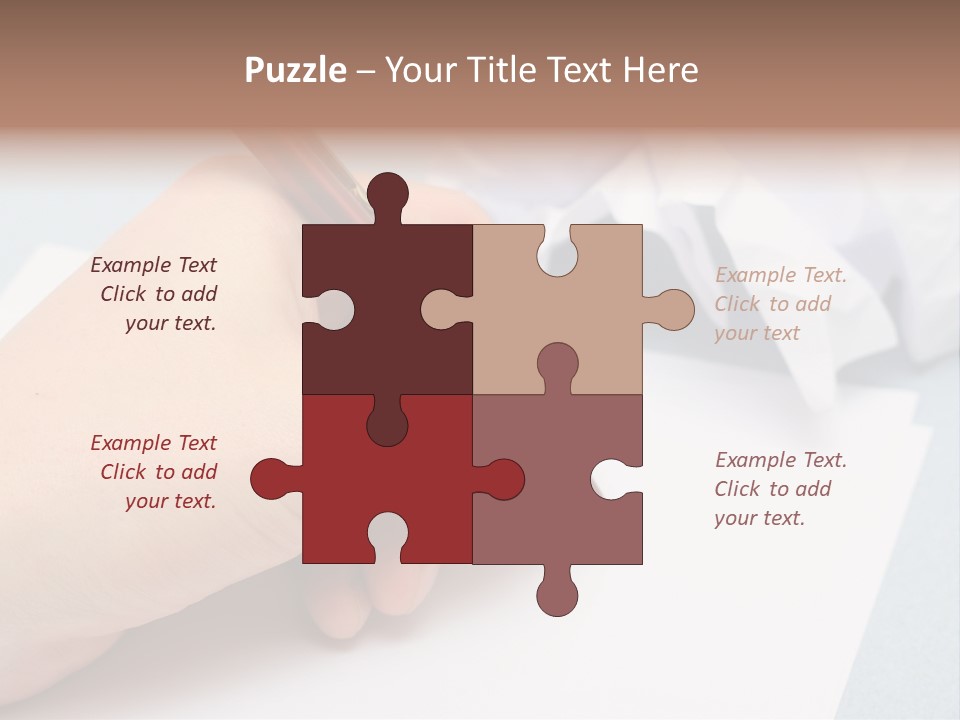 Writting On Empty Sheet Of Paper PowerPoint Template