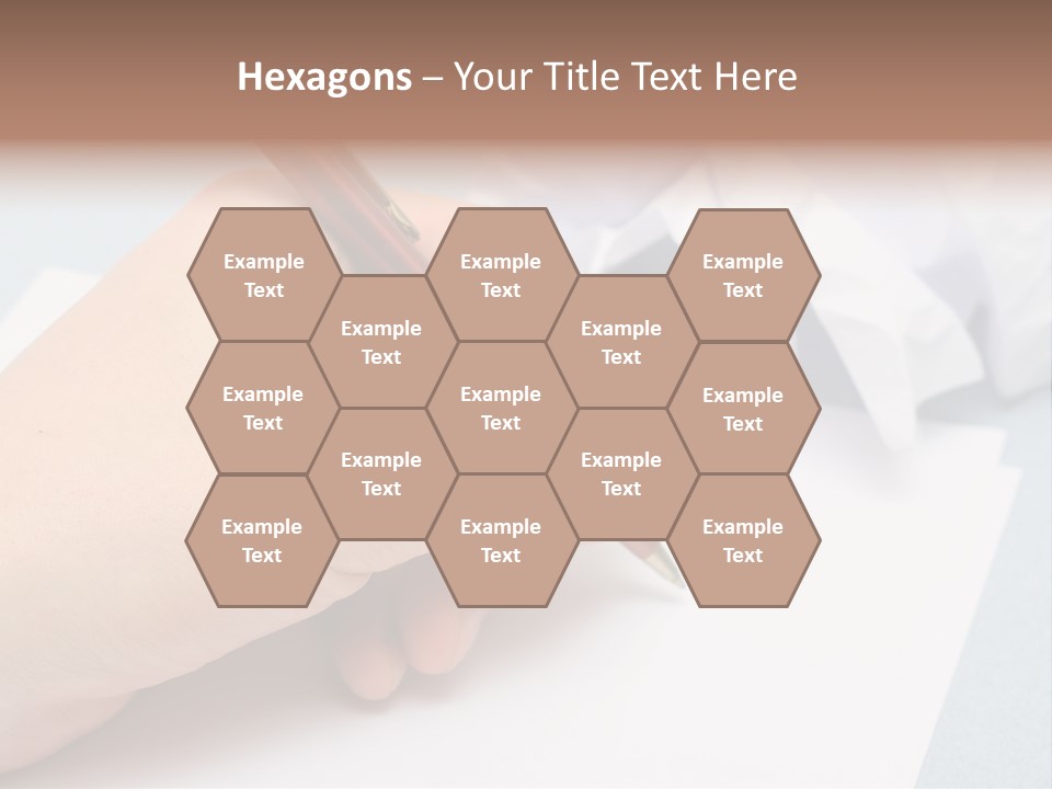 Writting On Empty Sheet Of Paper PowerPoint Template