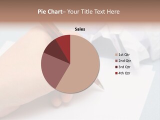 Writting On Empty Sheet Of Paper PowerPoint Template