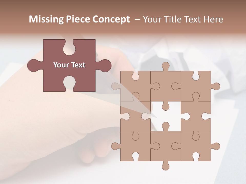 Writting On Empty Sheet Of Paper PowerPoint Template