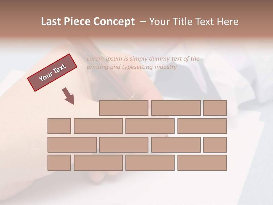 Writting On Empty Sheet Of Paper PowerPoint Template