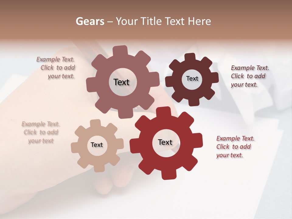 Writting On Empty Sheet Of Paper PowerPoint Template