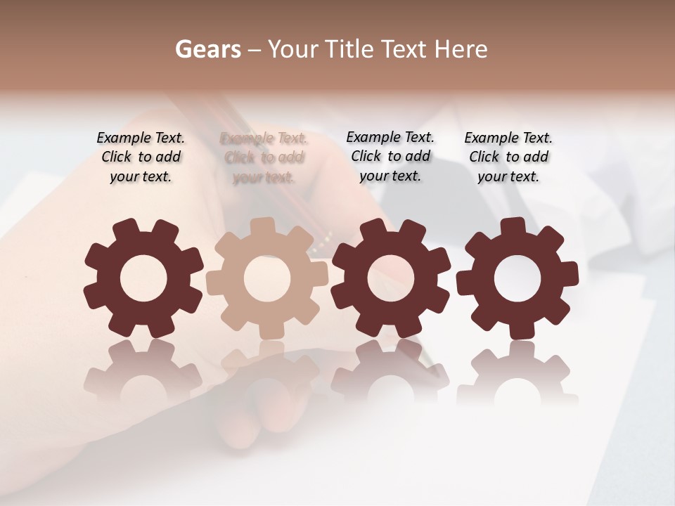 Writting On Empty Sheet Of Paper PowerPoint Template