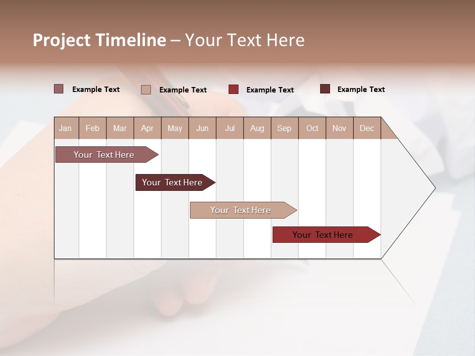 Writting On Empty Sheet Of Paper PowerPoint Template