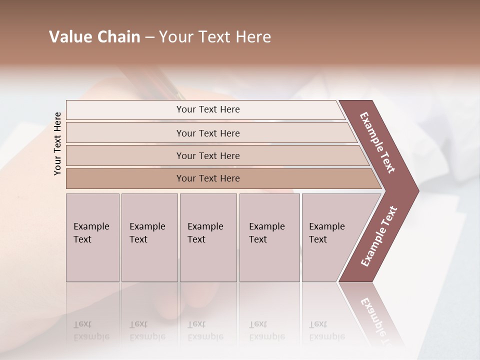 Writting On Empty Sheet Of Paper PowerPoint Template