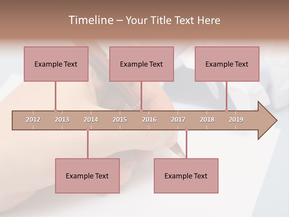 Writting On Empty Sheet Of Paper PowerPoint Template